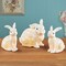 Collections Etc LED Lighted Porcelain Easter Bunnies - Set of 3
